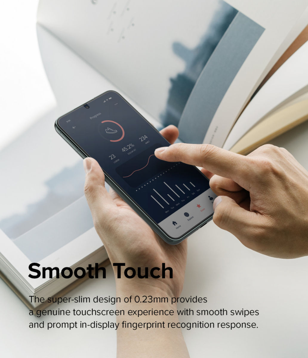 Ringke Samsung Galaxy S22 Plus Screen Protector Tempered Glass 2-Pack afbeelding 3