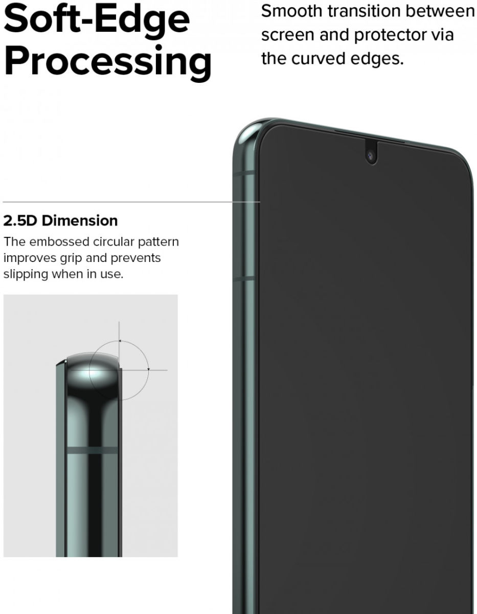 Ringke Samsung Galaxy S22 Plus Screen Protector Tempered Glass 2-Pack afbeelding 7