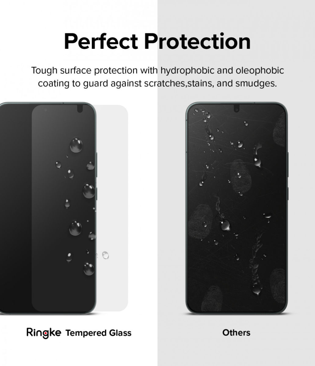 Ringke Samsung Galaxy S22 Plus Screen Protector Tempered Glass 2-Pack afbeelding 9
