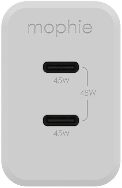Mophie Speedport 45 USB-C GaN Snellader 45W PD Adapter Fast Charge Wit afbeelding 2