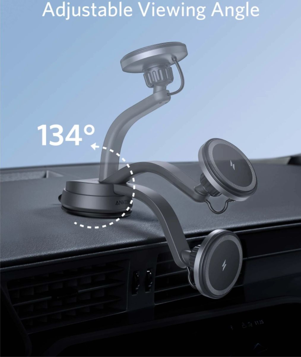 Anker 613 PowerWave MagGo (10W) Dashboard Houder met MagSafe Zwart afbeelding 7