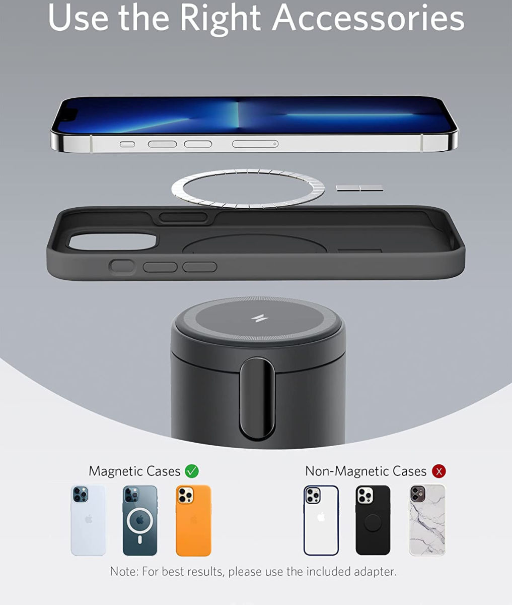 Anker 623 PowerWave MagGo MagSafe Oplaaddock + USB-C Lader Zwart afbeelding 6