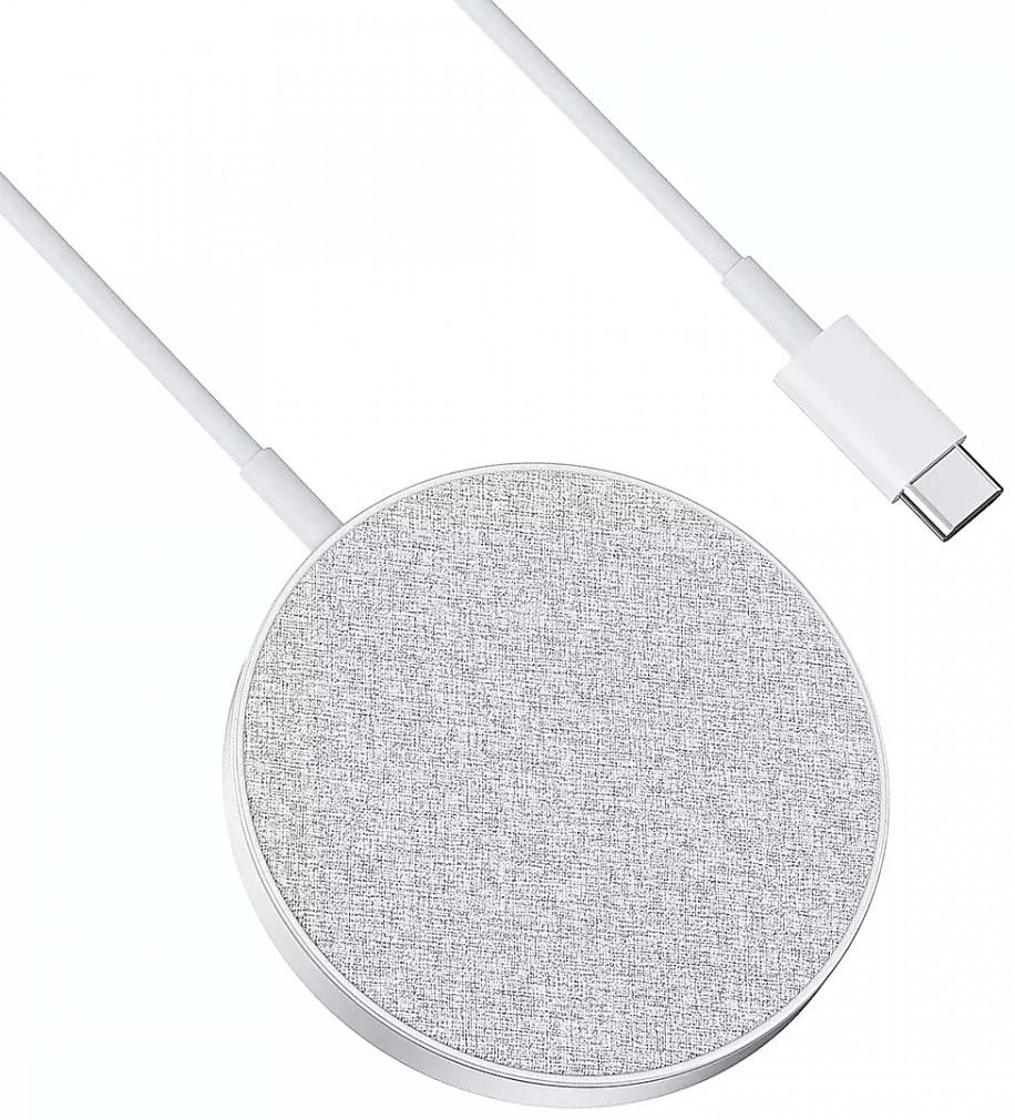 Anker PowerWave 15W Magnetische MagSafe Oplader met Kabel Zilver afbeelding 1