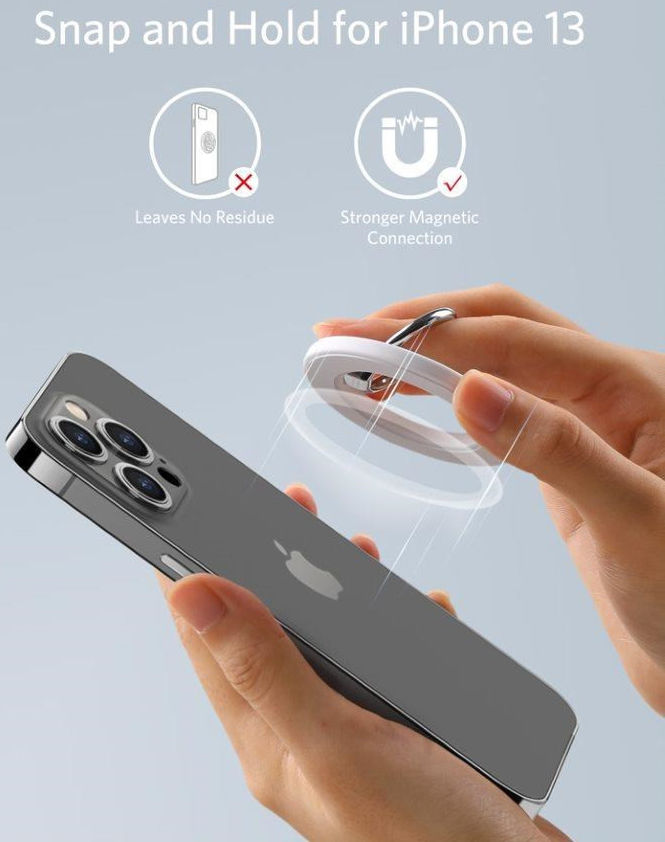 Anker MagGo Ring Houder MagSafe Standaard voor Vinger Wit afbeelding 2