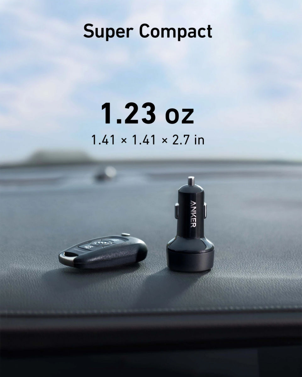Anker PowerDrive PD+ 2 (35W) USB-A / USB-C Fast Charge Autolader Zwart afbeelding 5