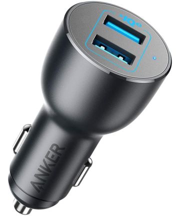 Anker PowerDrive III Alloy Dubbele USB Autolader 36W Fast Charge Zwart Opladers