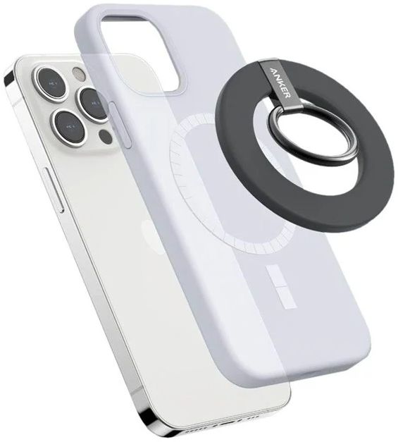 Anker MagGo Ring Houder MagSafe Standaard voor Vinger Zwart afbeelding 2