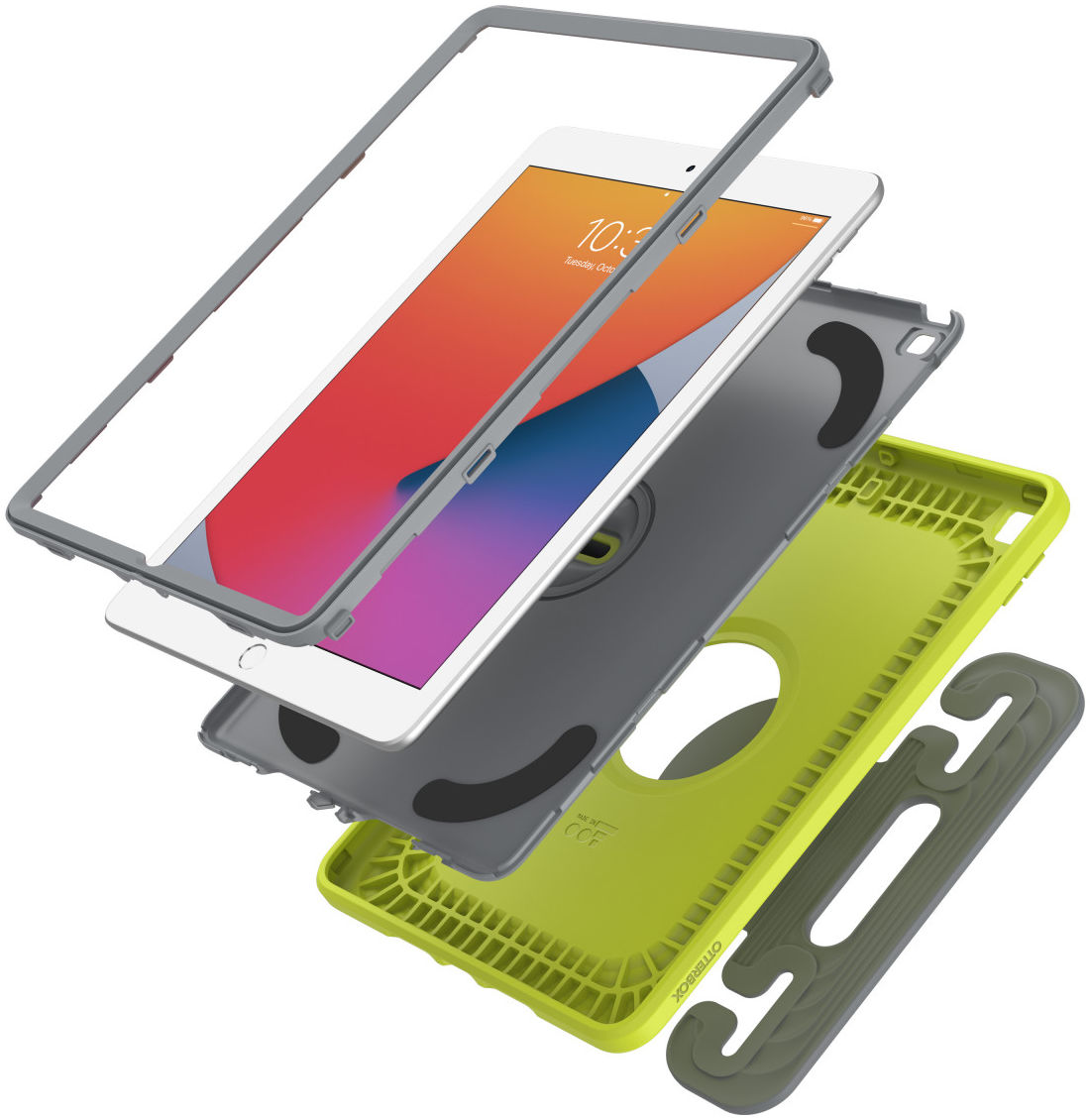 OtterBox EasyGrab Apple iPad 10.2 Hoes met Hoofdsteunbevestiging Groen afbeelding 8