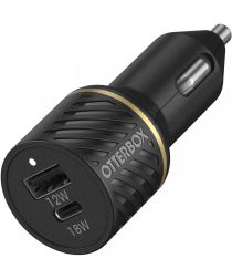 OtterBox 30W Fast Charge USB/USB-C Autolader Power Delivery Zwart