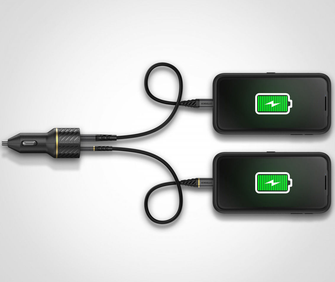 OtterBox 30W Fast Charge USB/USB-C Autolader Power Delivery Zwart afbeelding 4