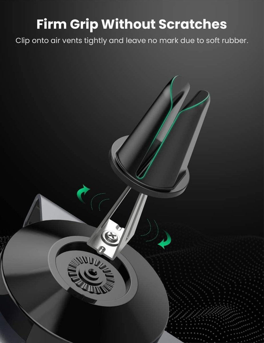 UGREEN Gravity Drive Telefoonhouder Auto Ventilatierooster Klem Zwart afbeelding 5