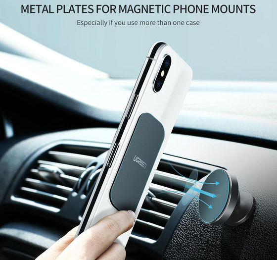 UGREEN Metalen Plaatjes voor Magnetische Houders 4-Pack Zwart afbeelding 2