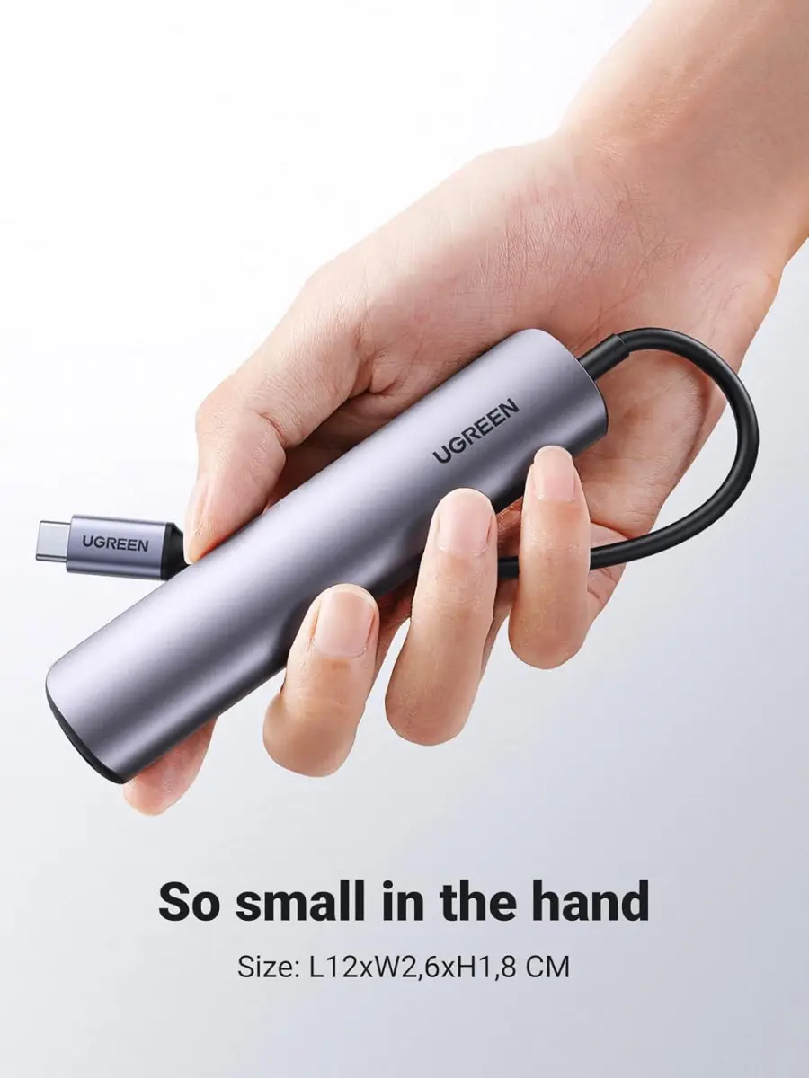 UGREEN USB-C 5-in-1 Hub Ingangen voor 3 USB-A, USB-C en Ethernet afbeelding 5