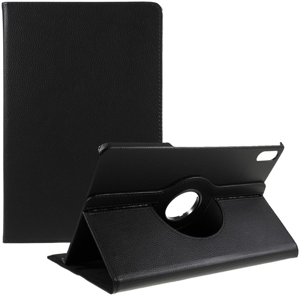 Lenovo Tab P12 Pro Hoes 360 Graden Book Case Kunstleer Zwart afbeelding 1