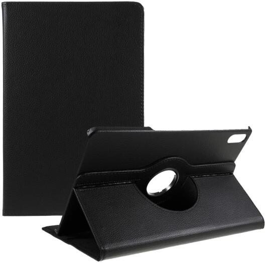 Lenovo Tab P12 Pro Hoes 360 Graden Book Case Kunstleer Zwart afbeelding 1