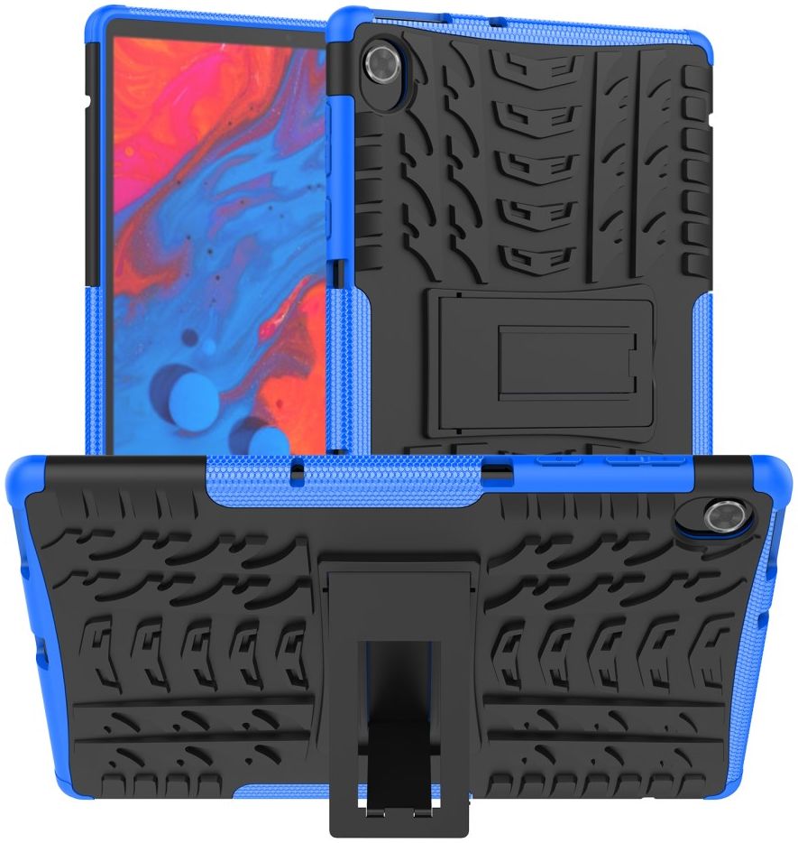 Lenovo Tab K10 Hoes Hybride Back Cover met Kickstand Blauw afbeelding 1