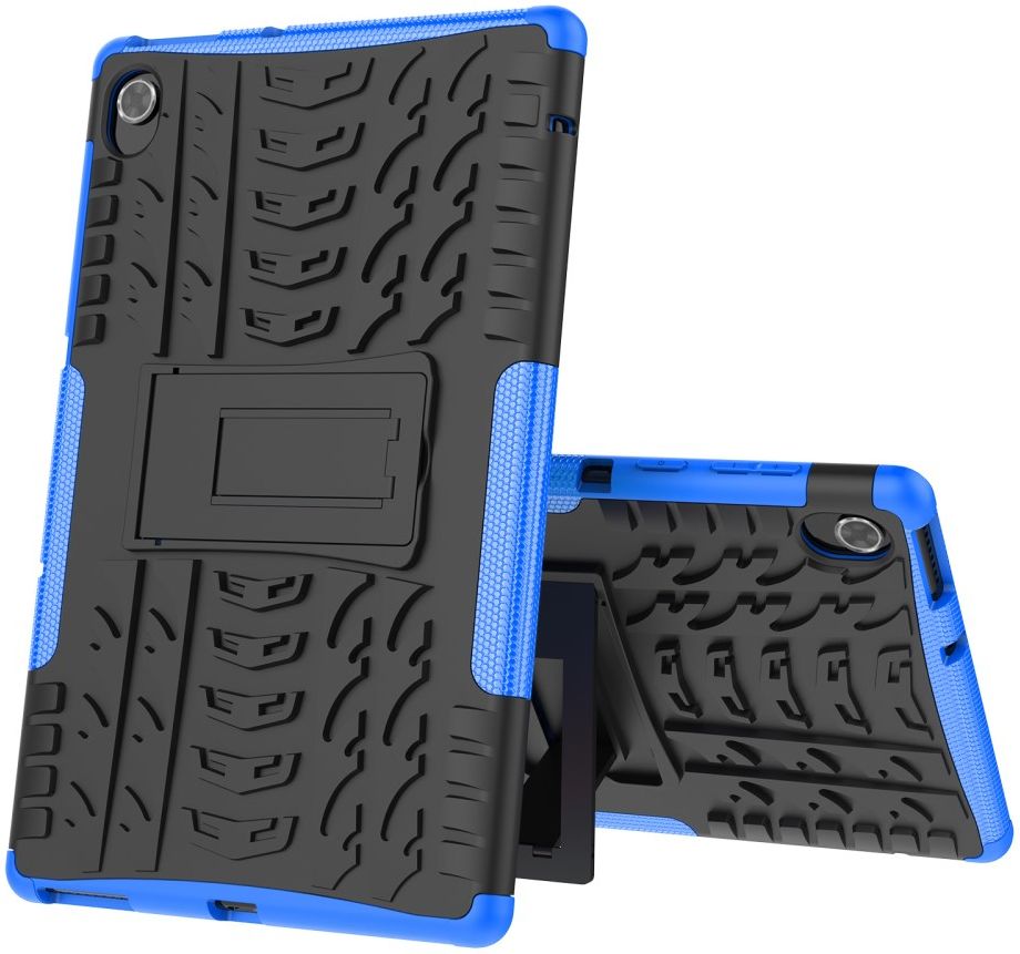 Lenovo Tab K10 Hoes Hybride Back Cover met Kickstand Blauw afbeelding 3