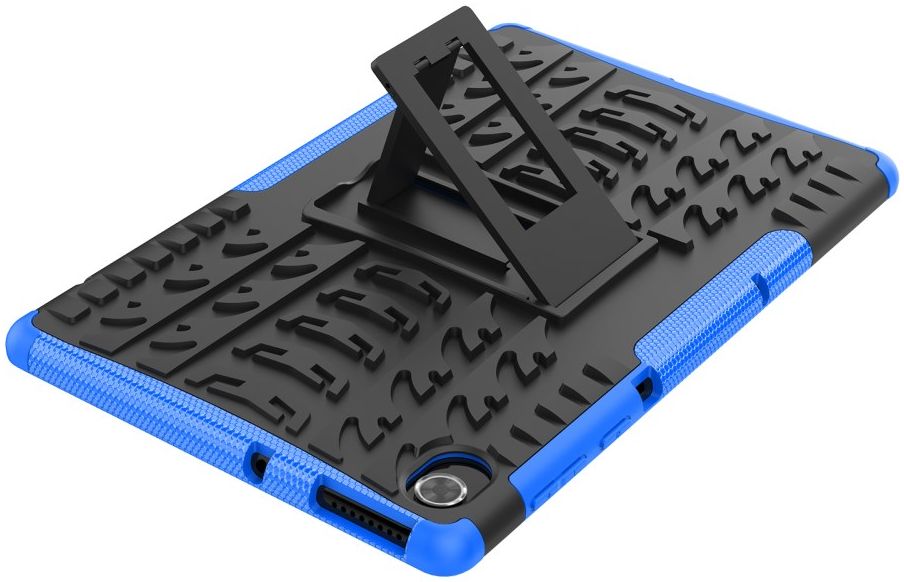 Lenovo Tab K10 Hoes Hybride Back Cover met Kickstand Blauw afbeelding 7