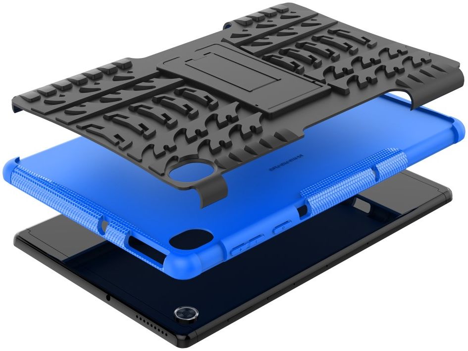 Lenovo Tab K10 Hoes Hybride Back Cover met Kickstand Blauw afbeelding 8