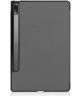 Lenovo Tab P12 Pro Hoes Tri-Fold Book Case Kunstleer Grijs
