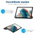 Lenovo Tab P12 Pro Hoes Tri-Fold Book Case Kunstleer Blauw afbeelding 6