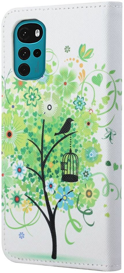 Motorola Moto G22 Hoesje Portemonnee Book Case met Tree Print afbeelding 2