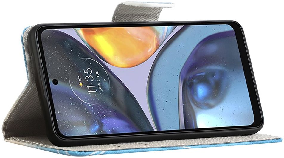 Motorola Moto G22 Hoesje Portemonnee Book Case met Tree Print afbeelding 5