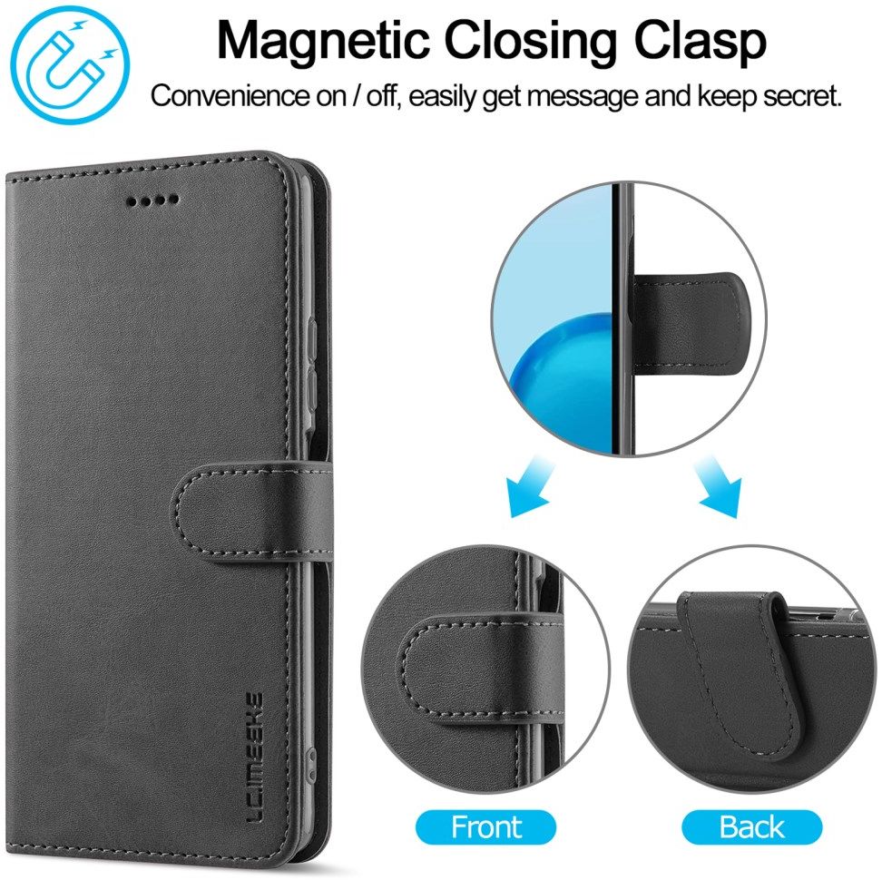 LC.IMEEKE Xiaomi Redmi Note 11 Pro (5G) Hoesje Portemonnee Zwart afbeelding 8