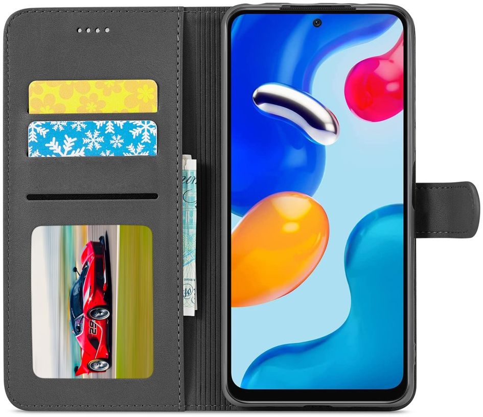 LC.IMEEKE Xiaomi Redmi Note 11 Pro (5G) Hoesje Portemonnee Zwart afbeelding 1