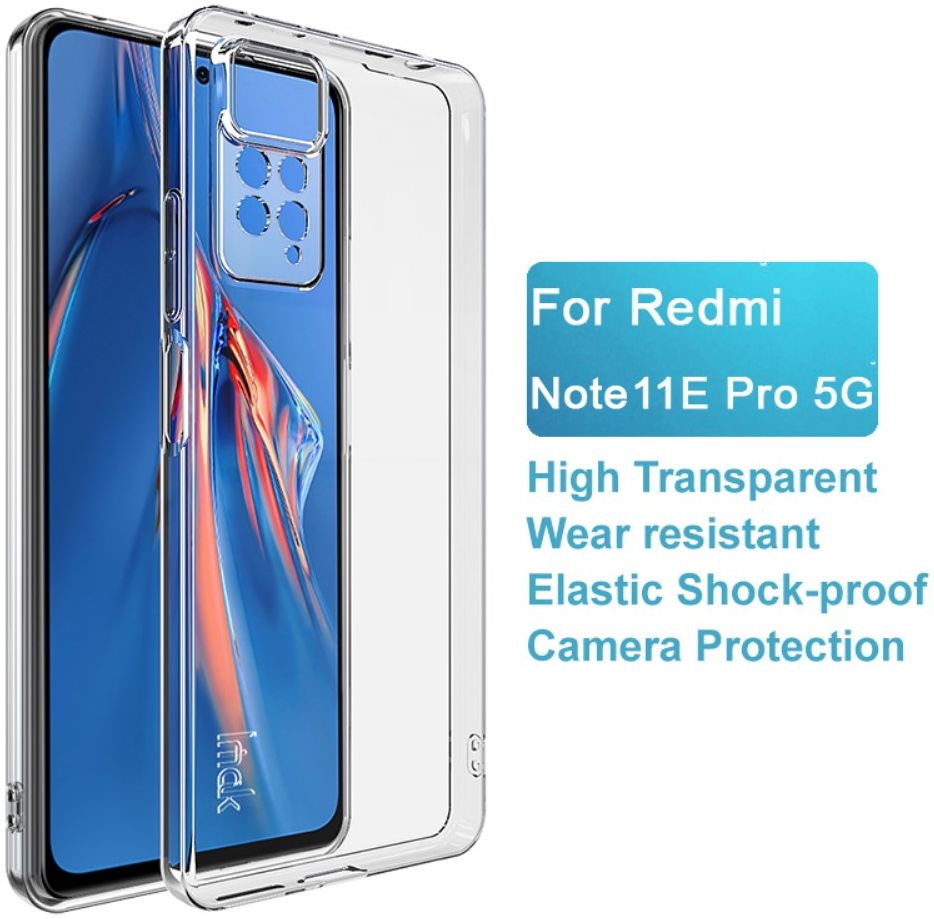 IMAK UX-5 Xiaomi Redmi Note 11 Pro Hoesje Flexibel TPU Transparant afbeelding 2