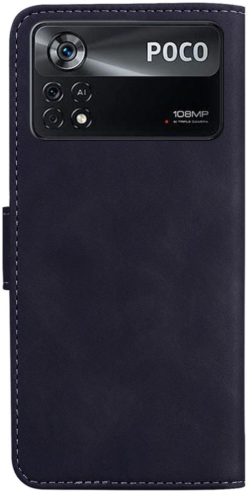 Xiaomi Poco X4 Pro Hoesje Portemonnee Book Case Kunstleer Zwart afbeelding 2