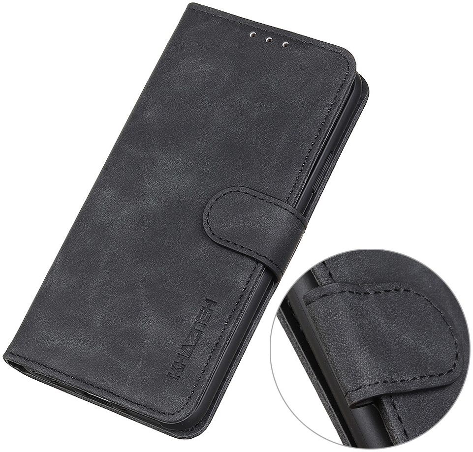 KHAZNEH Oppo Find X5 Lite Hoesje Retro Wallet Book Case Zwart afbeelding 6