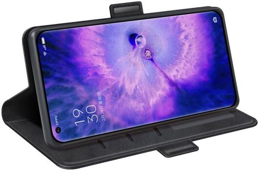 Oppo Find X5 Hoesje Portemonnee Book Case Kunstleer Zwart afbeelding 6