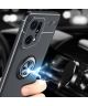 Oppo Find X5 Pro Hoesje met Magnetische Kickstand Ring Zwart