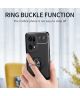 Oppo Find X5 Pro Hoesje met Magnetische Kickstand Ring Zwart Blauw