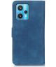 KHAZNEH Realme 9 Pro+ Hoesje Portemonnee Book Case Blauw