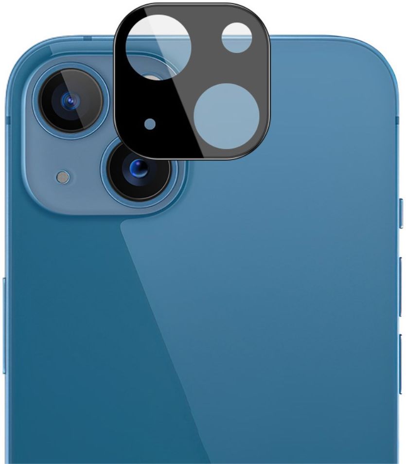Imak Apple iPhone 13 / 13 Mini Camera Lens Protector + Lens Cap Zwart afbeelding 2