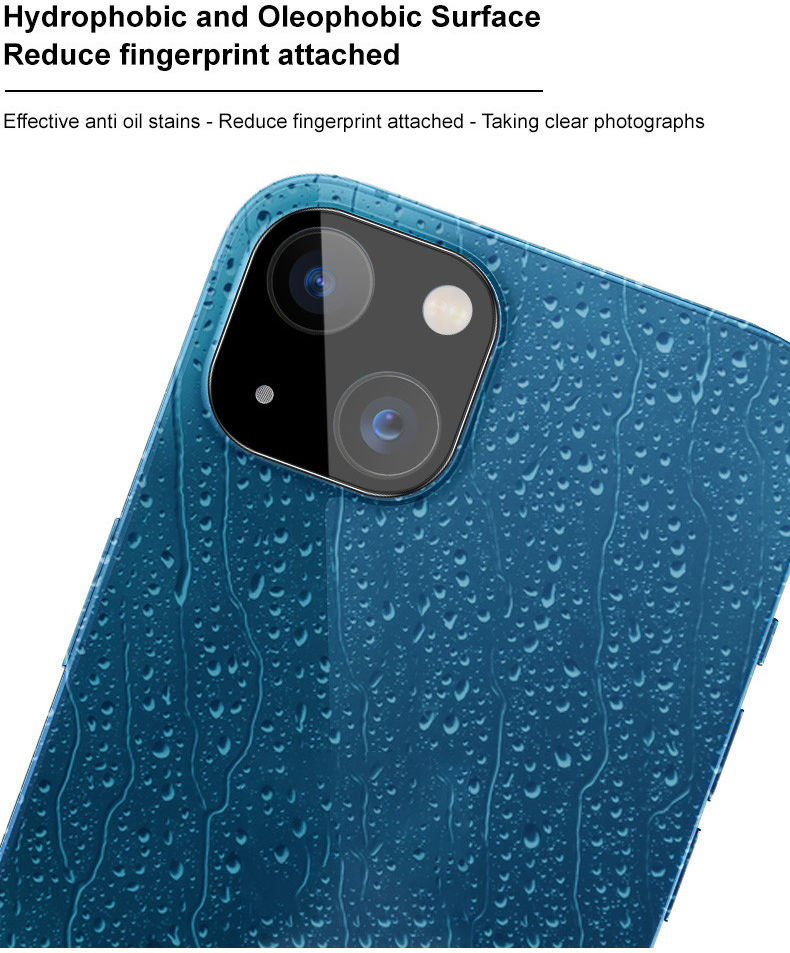 Imak Apple iPhone 13 / 13 Mini Camera Lens Protector + Lens Cap Zwart afbeelding 5