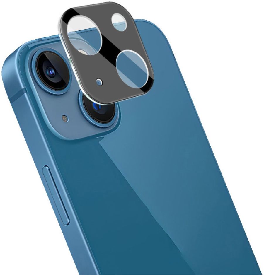 Imak Apple iPhone 13 / 13 Mini Camera Lens Protector + Lens Cap Zwart afbeelding 6