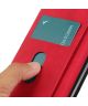 KHAZNEH OnePlus Nord CE 2 Hoesje Retro Wallet Book Case Rood