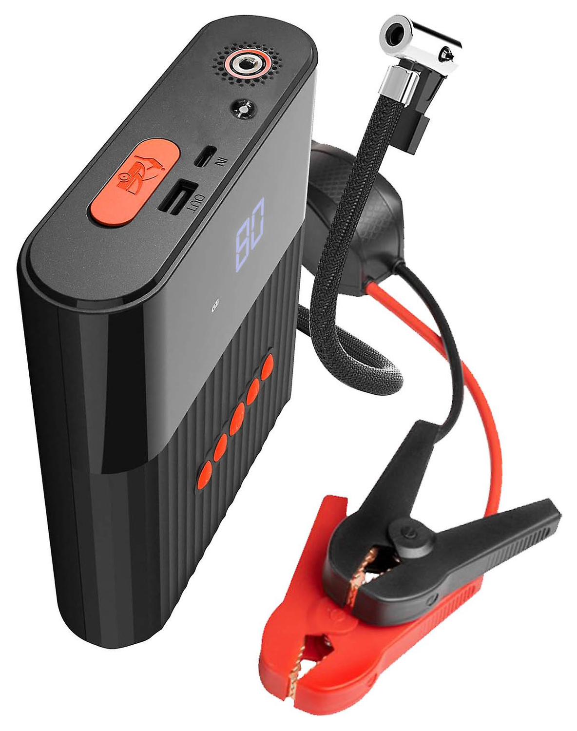 4smarts Pitstop+ 8.800 mAh Powerbank Jumpstarter voor Auto met Compressor afbeelding 1
