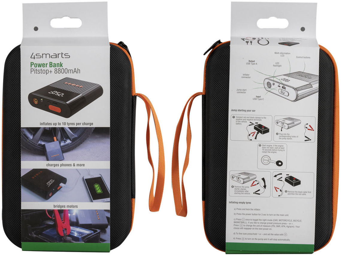 4smarts Pitstop+ 8.800 mAh Powerbank Jumpstarter voor Auto met Compressor afbeelding 12