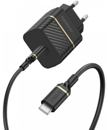 Otterbox Fast Charge Adapter 20W + USB-C Kabel 1 Meter Zwart Opladers