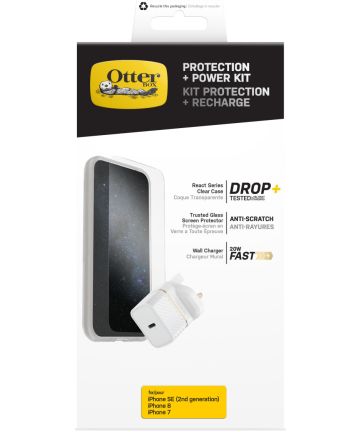 OtterBox iPhone SE (2020/2022)/7/8 Set Hoesje + Glass + Lader 20W Hoesjes