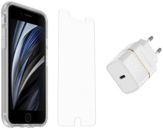 OtterBox iPhone SE (2020/2022)/7/8 Set Hoesje + Glass + Lader 20W afbeelding 2