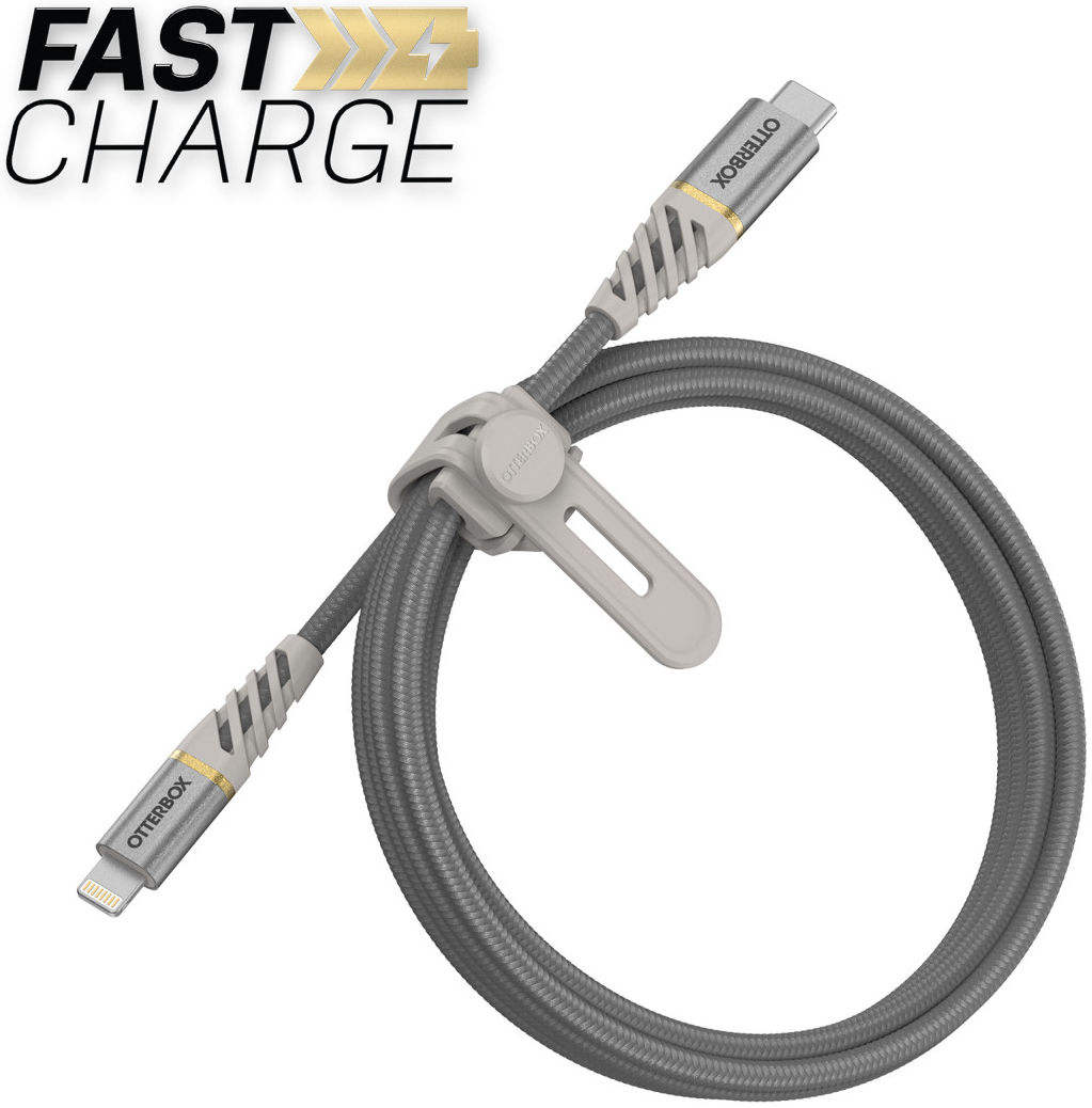 OtterBox 3A Power Delivery USB-C naar Lightning Kabel 1M Zilver afbeelding 2