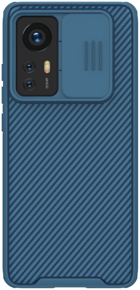 Nillkin CamShield Xiaomi 12/12X Hoesje met Camera Slider Blauw afbeelding 1