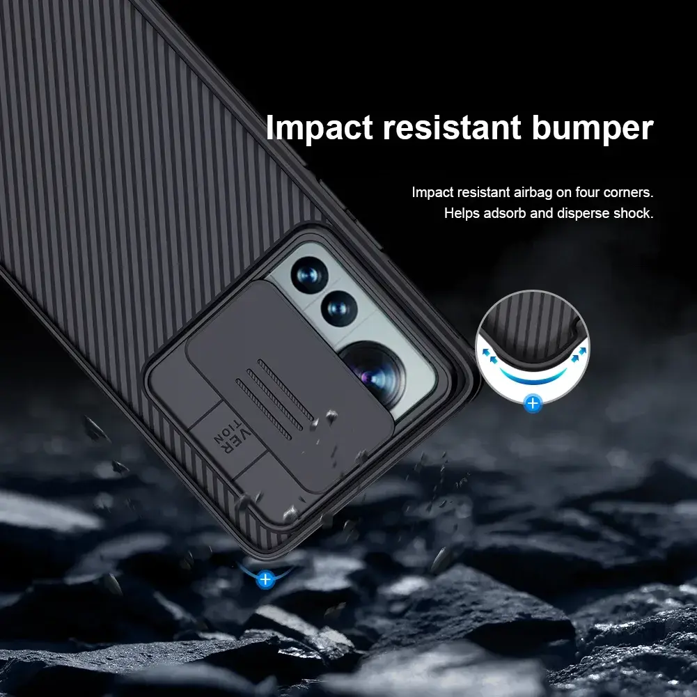 Nillkin CamShield Xiaomi 12 Pro Hoesje met Camera Slider Zwart afbeelding 7