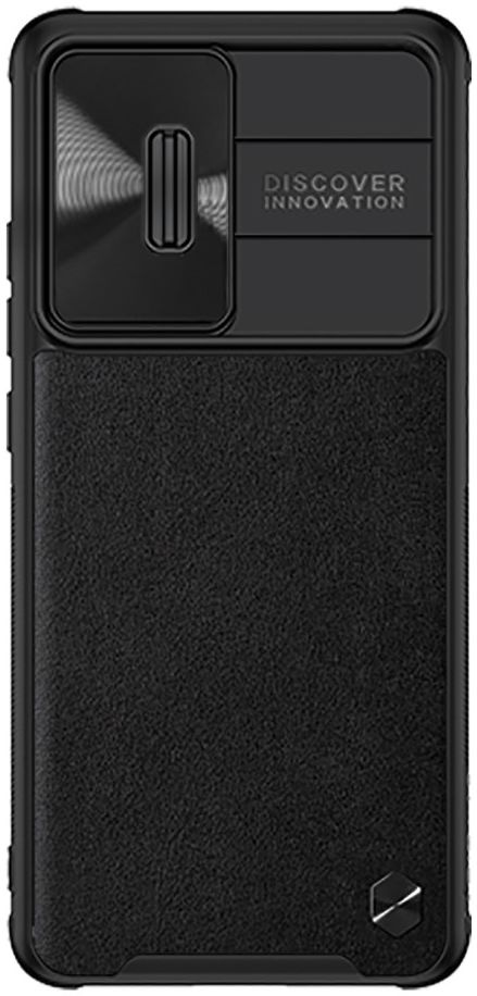Nillkin Leather CamShield Xiaomi 12 / 12X Hoesje Camera Slider Zwart afbeelding 2