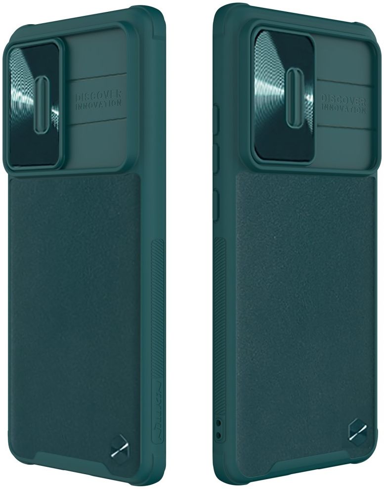 Nillkin Leahter CamShield Xiaomi 12 / 12X Hoesje Camera Slider Groen afbeelding 1